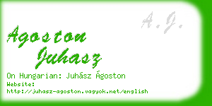 agoston juhasz business card